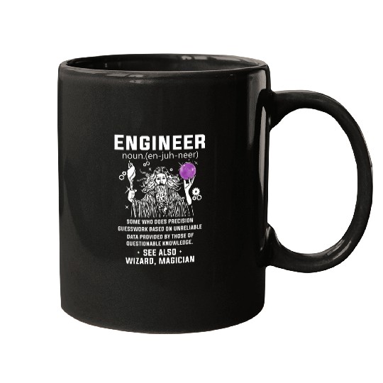 Engineer Definition Also Wizard Magician Funny Engineer Mugs