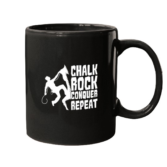 Rock Climbing Mountain Bouldering Climb Mountaineer Climber Mugs