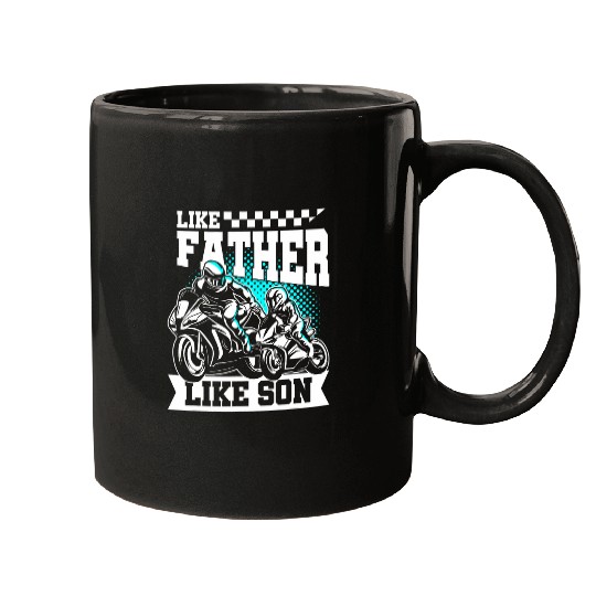 Motocross Dirt Bike 2Like Father Like Son Motorcycle Mugs
