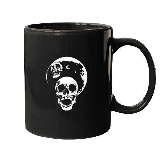 Horror Skull Skull Art Skull Gothic Heavy Metal 3 Mugs