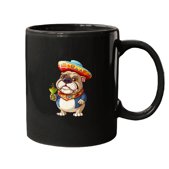 Funny Cinco De Mayo Bulldog Tequila Cinco De Fiesta Mugs
