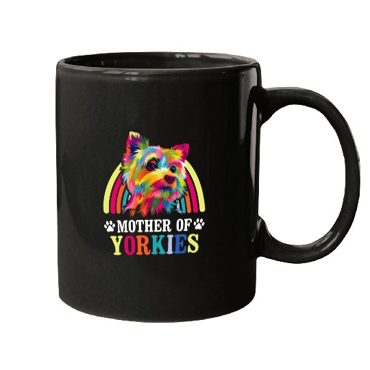 Mother of Yorkies Funny Yorkshire Terrier Humor Toy Size Dog Mugs