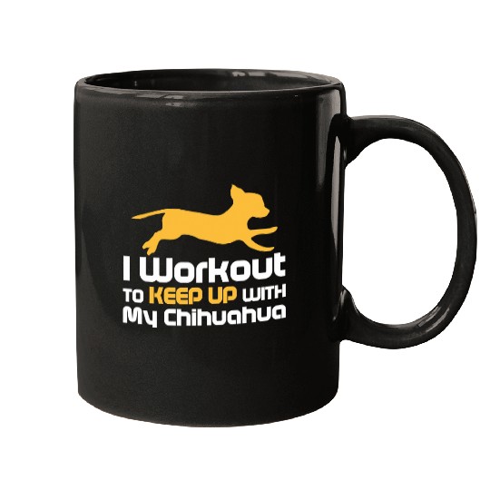 Funny Workout Chihuahua Dog Lovers Mugs
