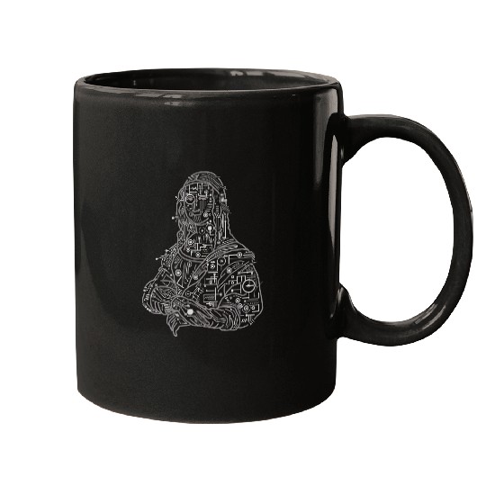 Mona Lisa Circuit Board Leonardo Da Vinci Art Mugs