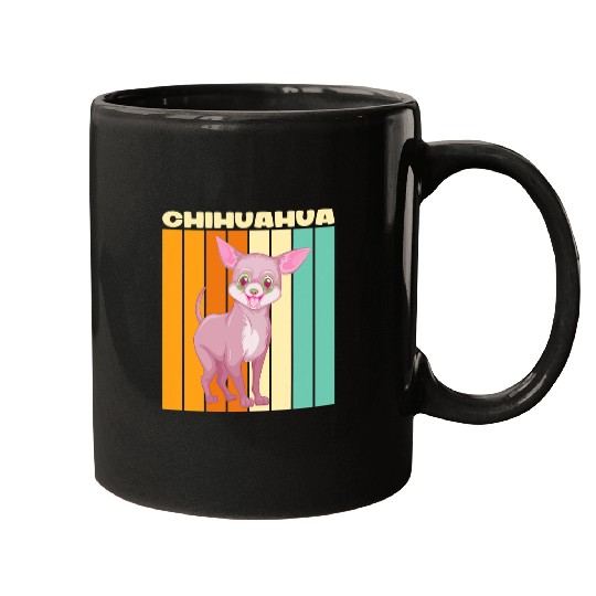 Discover Retro Sunset Chihuahua Mom Silhouette Dog Lover Mugs