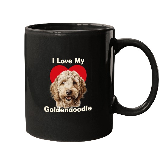 I Love My Goldendoodle Puppy Dog Mugs
