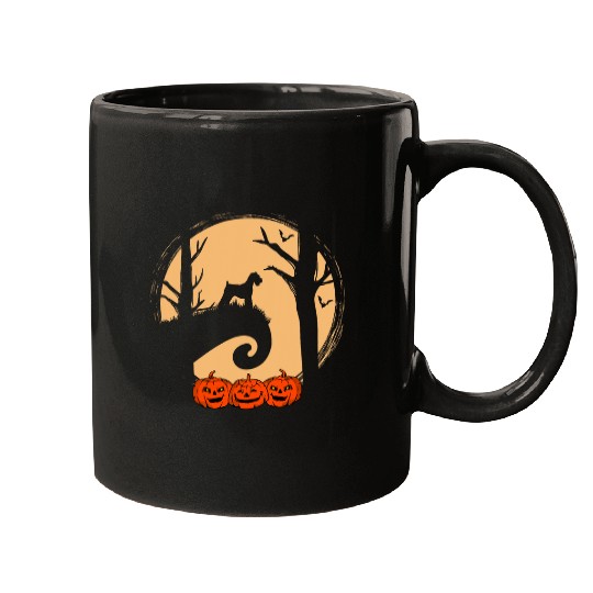 Discover Miniature Schnauzer And Moon Pumpkin Halloween Costume Dog Mugs