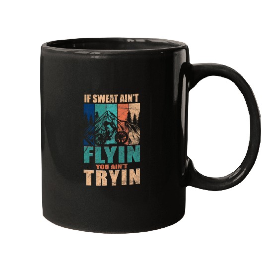 Discover Retro Mountain Bike Biker Cyclist Bicycle Rider MTB Racer Mugs
