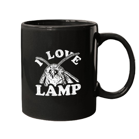 vintages I Love Lamp Moth Mugs