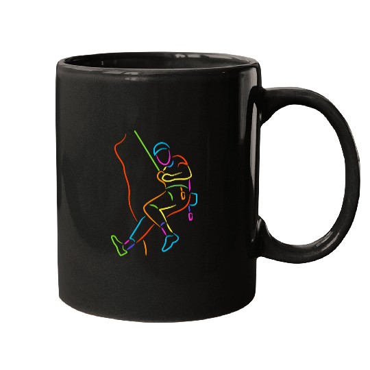 Rock Climbing Bouldering Boys Men Kids Mountain Climber Mugs