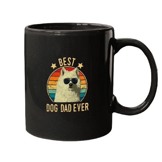 Dog Samoyed Mens bests Dog Dad Ever Samoyed Fathers Day Gift Mugs