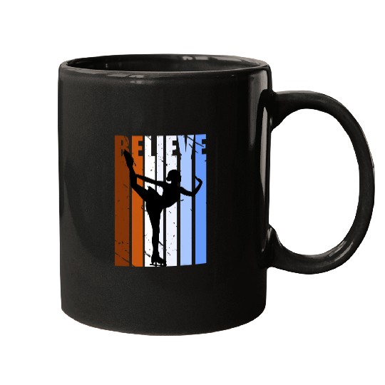 Retro Womens Ice Skating Competition Inspirational Coach Mugs