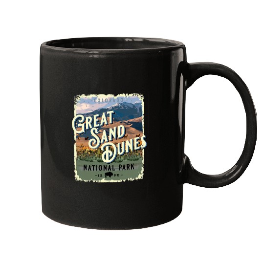 Great Sand Dunes National Park Colorado vintages Travel Mugs