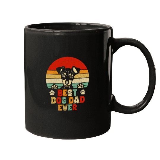 Mens bests Dog Dad Ever Daddy Miniature Pinscher Dog Lover Owner Mugs