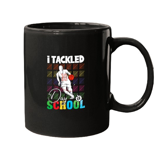 I Tackled 100 Days Of School Basketball 100th Day Gifts Boys Mugs