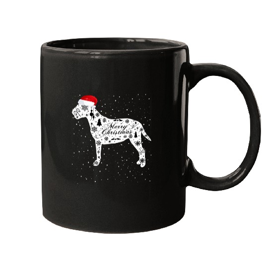 Merry xmass Bull Terrier Dog Christmas Mugs