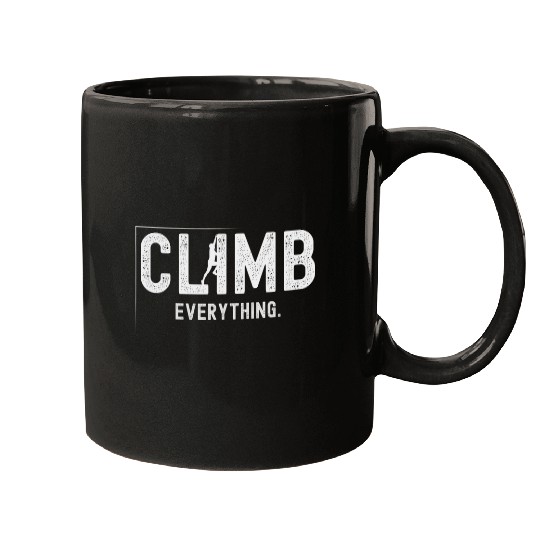 Rock Climbing Climb Everything Climber Bouldering Mugs