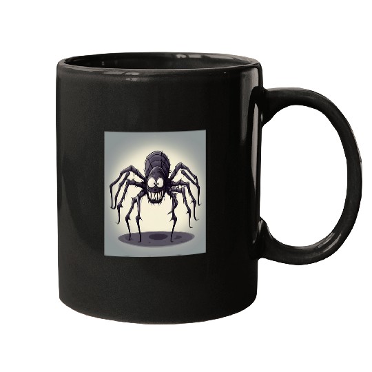 Web Spin Terrifying Spider Cartoon Design Mugs