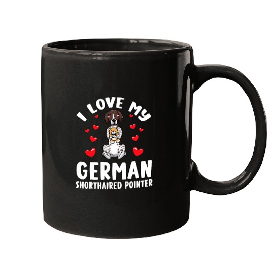 I Love My German Shorthaired Pointer Mugs