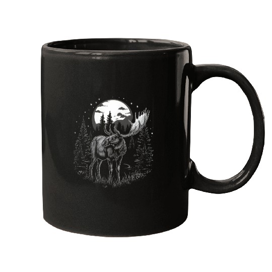 vintages Cottage Core Cute Moose Lover Cottagecore Aesthetic Mugs