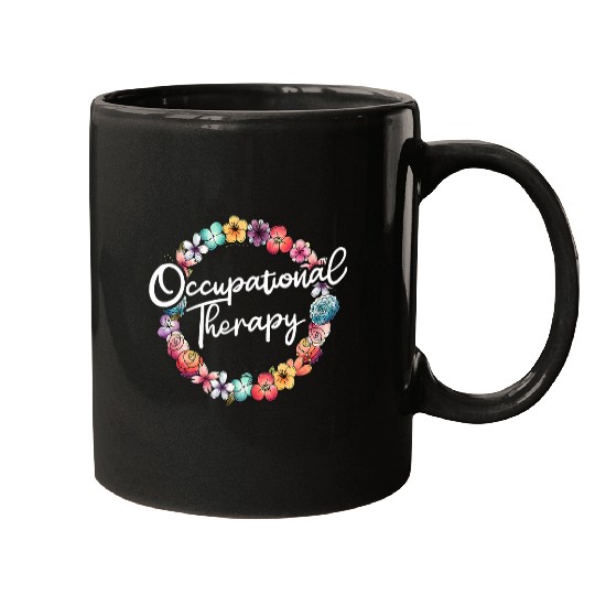 Occupational Therapy Floral Therapist Therapeutic Profession Mugs