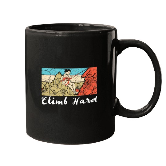 Retro Rock Climbing Awesome Climbing vintages Climb Hard Mugs