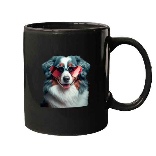 Discover Mini Aussie Mom Australian Shepherd Valentines Day Mugs