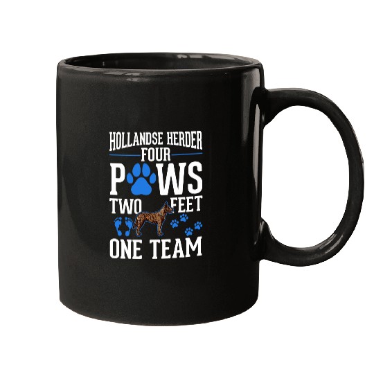 Discover Hollandse Herder four paws two feet one team 1 Mugs