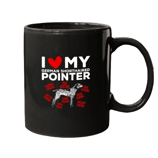 I Love My German Shorthaired Pointer GSP Dog Mugs