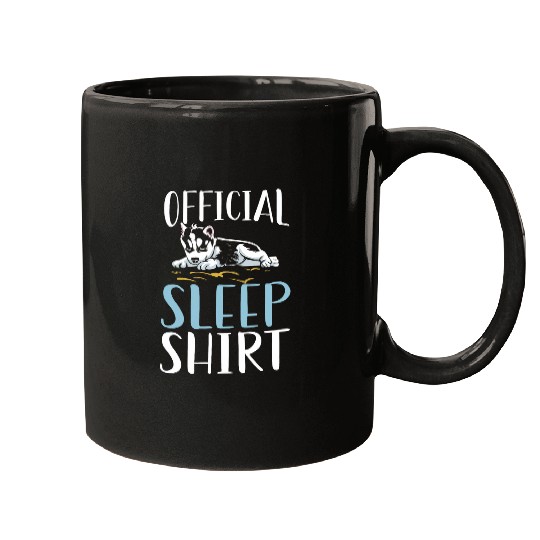 Official Sleep Pillow Pose Sleeping Siberian Husky Mugs