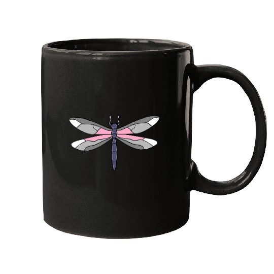 Womens Demigirl Dragonfly Demigirl Pride Mugs