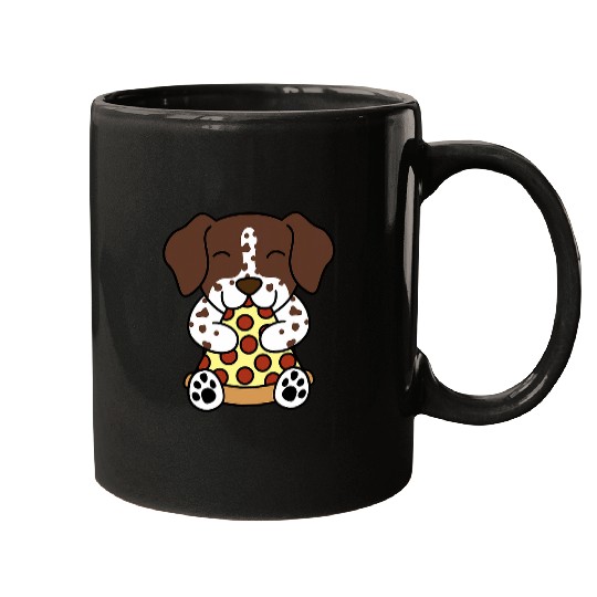 Pizza German Shorthaired Pointer Dog Mugs