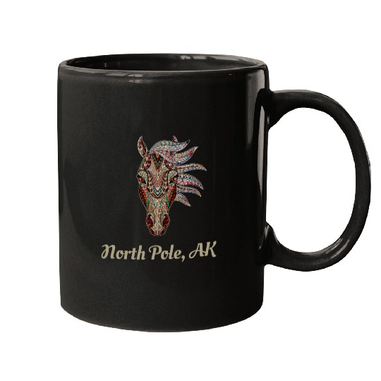 North Pole Alaska Geometric Tribal Country Art Mugs