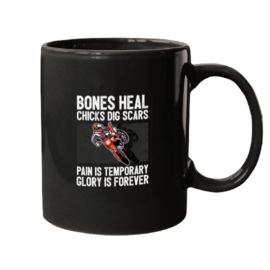 Motocross Rider Motocross Bike Motorcycle I Bones Heal Mugs