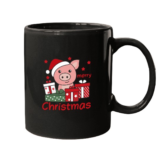 Pig Merry Christmas Winter Pigs Christmas 22 Mugs