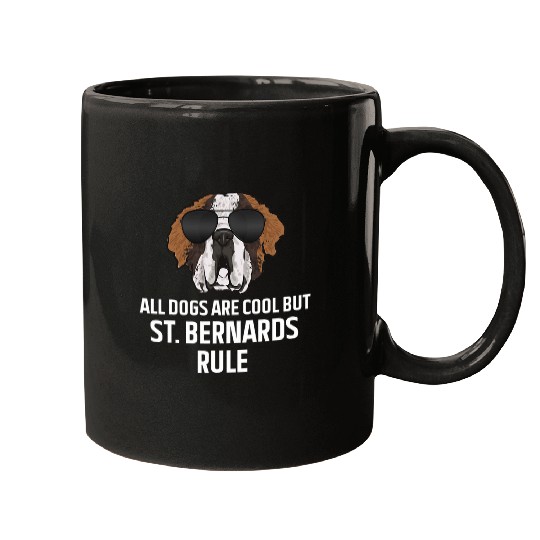 Saint Bernard Dog Cool St  Bernard Mugs