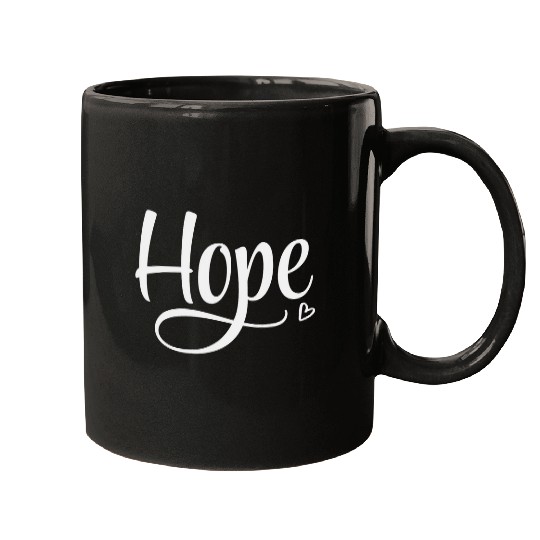 Inspirational Message Gift Hope Letter Art Tee Mugs
