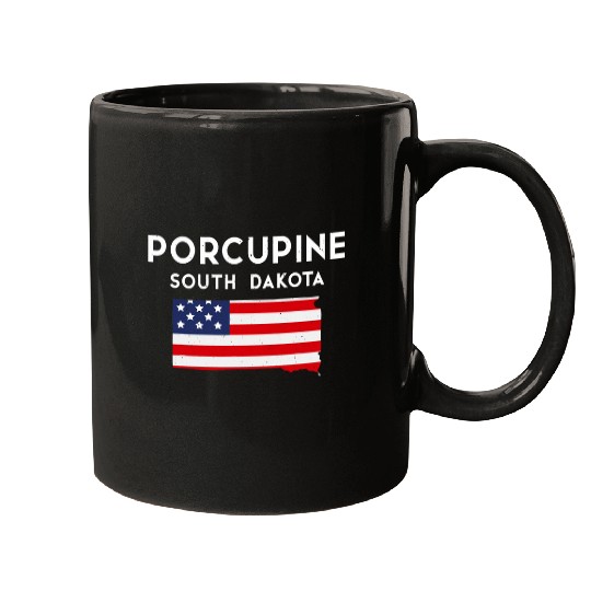 Porcupine South Dakota USA State America Travel South Dakota Mugs
