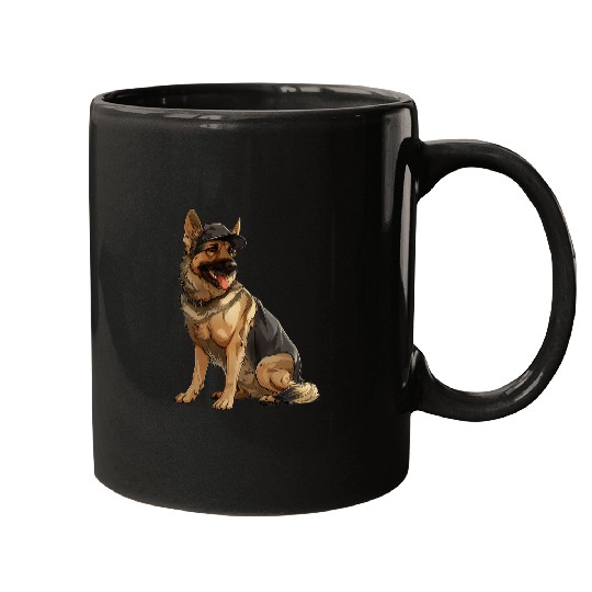 German Shepherd Dog Baseball Cap Sports Team Animal Mugs