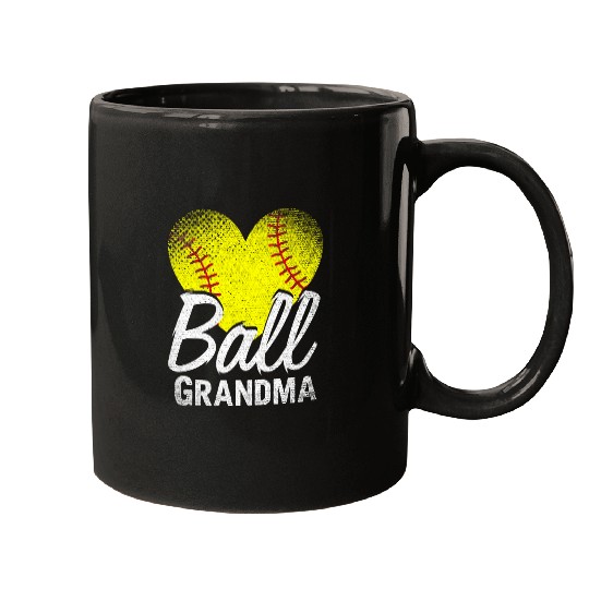 Softball Player Nana Mothers Day Ball Grandma Funny Softball Mugs