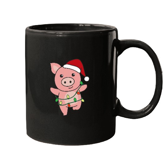 Pig Merry Christmas Winter Pigs Christmas 21 Mugs