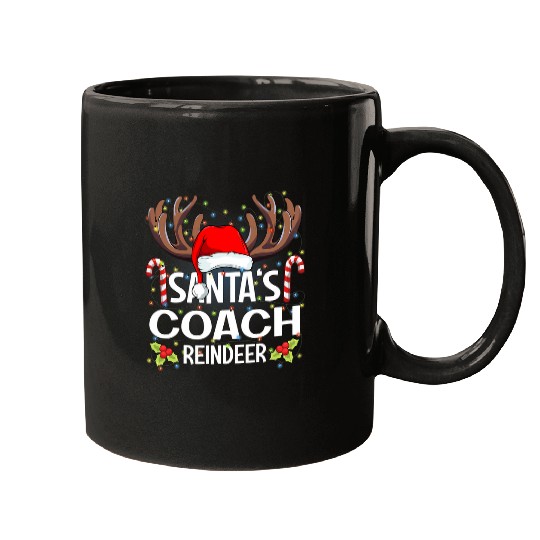 Santas Coachs Reindeer Christmas Pajama Mugs