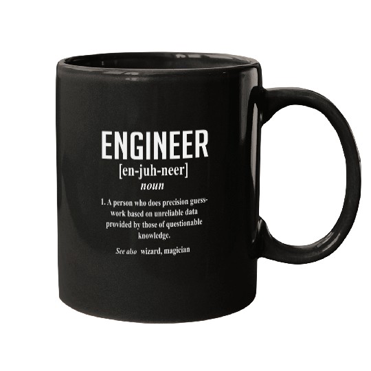 Precision Guesswork Engineer Wizard Magician Mugs