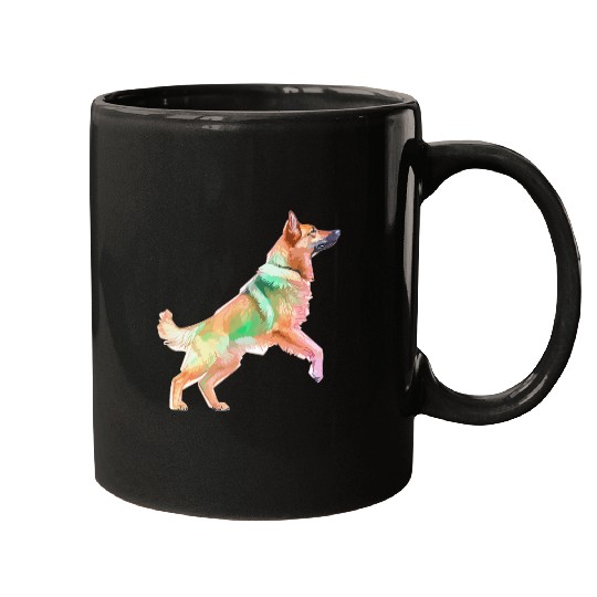 German Shepherd Dancing Dog Circus Mugs
