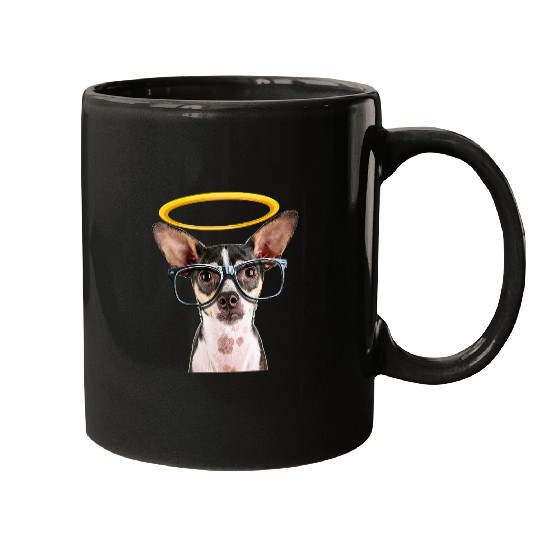 Holy Dog Chihuahua w Glasses Mugs