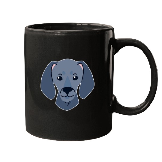 Weimaraner Dog Face Lover Design Mugs