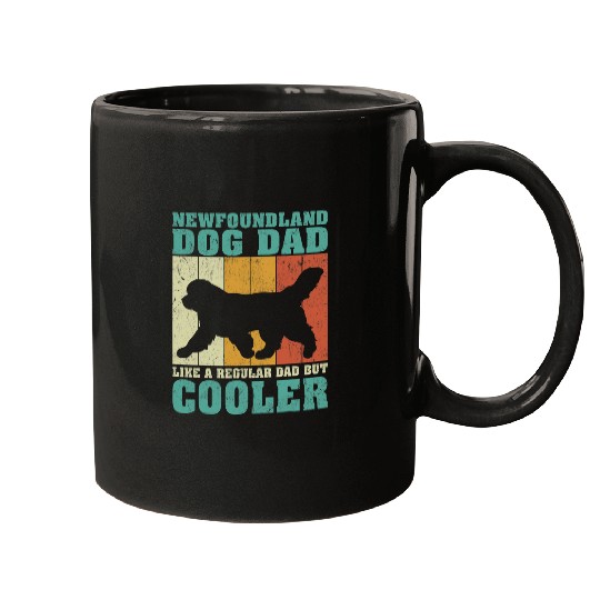 Mens vintages Newfoundland Dog Dad Like A Regular Dad Fathers Day Mugs