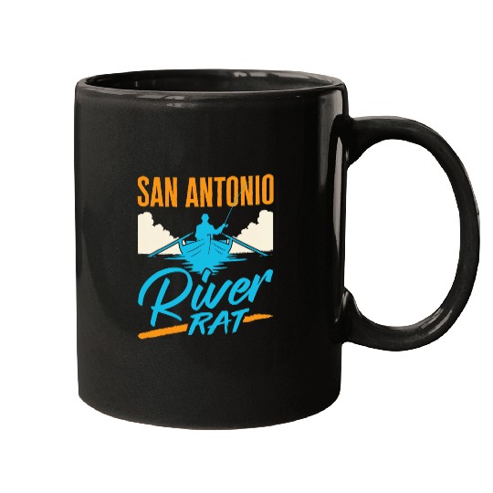 San Antonio River Rat Rafting Canoeing Fishing Boating Mugs