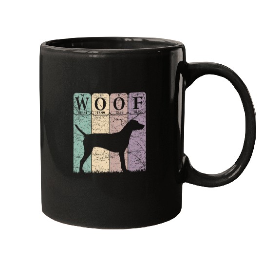 Weimaraner Dog Periodic Table Elements Dog Lover Woof Mugs