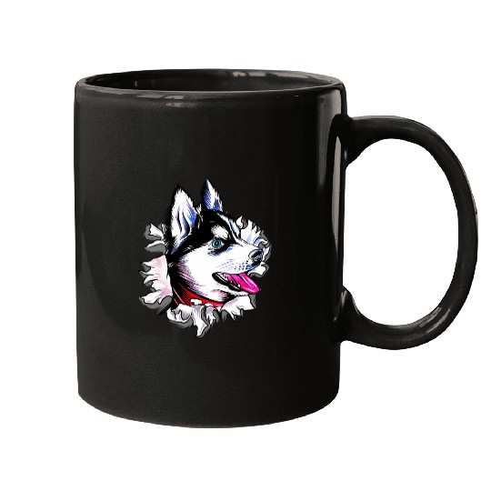 Husky Head Starry Sky Mugs